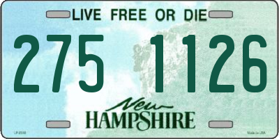 NH license plate 2751126