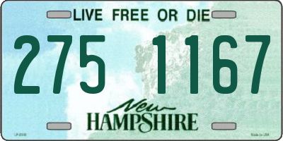 NH license plate 2751167