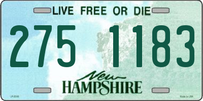 NH license plate 2751183