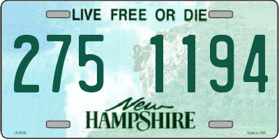 NH license plate 2751194