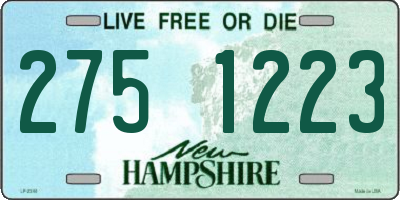 NH license plate 2751223