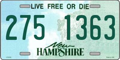NH license plate 2751363