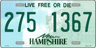 NH license plate 2751367