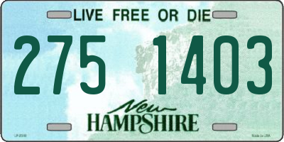 NH license plate 2751403
