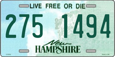 NH license plate 2751494