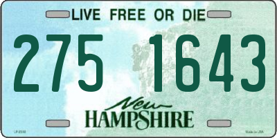 NH license plate 2751643