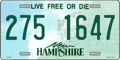 NH license plate 2751647