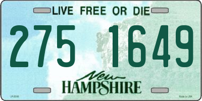 NH license plate 2751649
