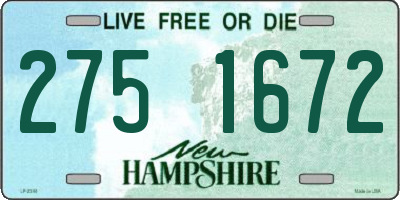 NH license plate 2751672