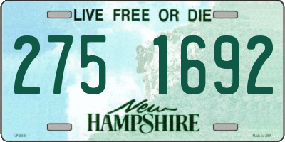 NH license plate 2751692