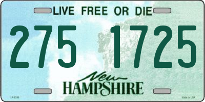 NH license plate 2751725