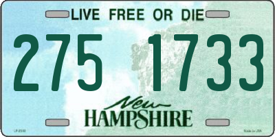 NH license plate 2751733