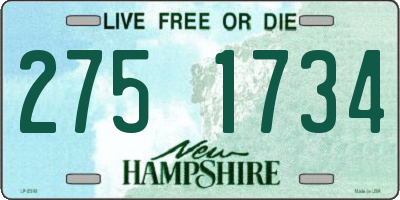NH license plate 2751734