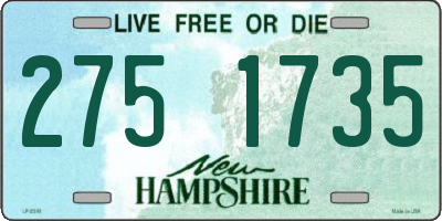 NH license plate 2751735