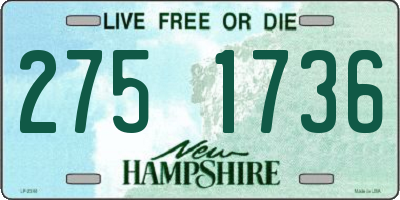 NH license plate 2751736