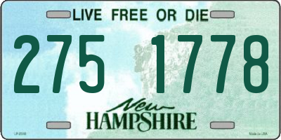 NH license plate 2751778