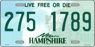 NH license plate 2751789