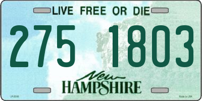 NH license plate 2751803
