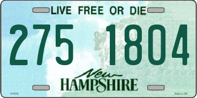NH license plate 2751804