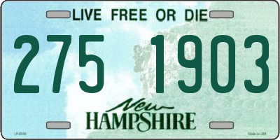 NH license plate 2751903