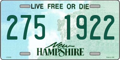 NH license plate 2751922