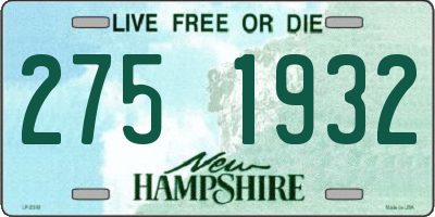 NH license plate 2751932