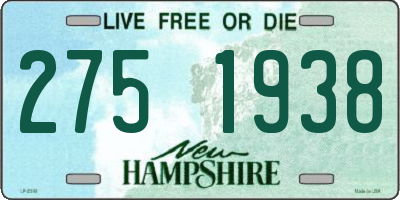 NH license plate 2751938