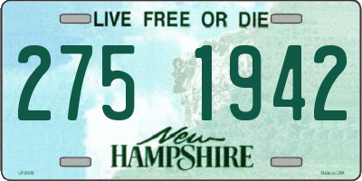 NH license plate 2751942