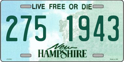 NH license plate 2751943