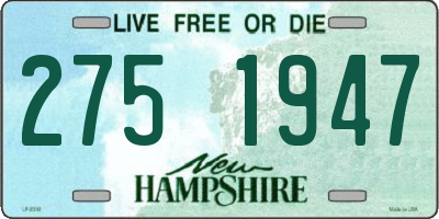 NH license plate 2751947