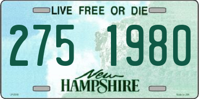 NH license plate 2751980