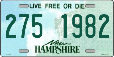 NH license plate 2751982