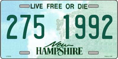 NH license plate 2751992