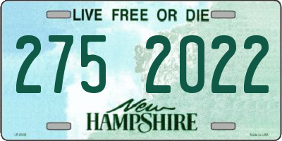 NH license plate 2752022