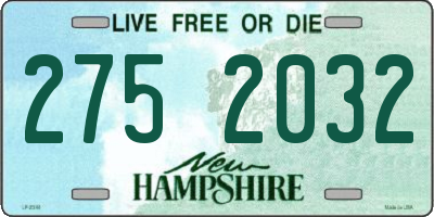 NH license plate 2752032