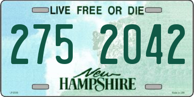 NH license plate 2752042