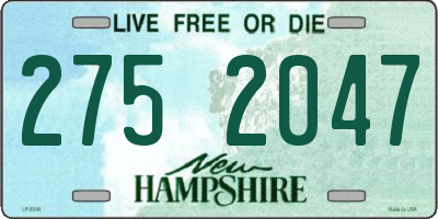 NH license plate 2752047