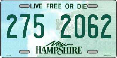 NH license plate 2752062