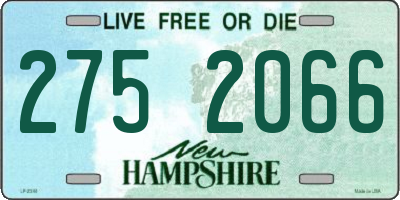 NH license plate 2752066