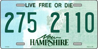 NH license plate 2752110