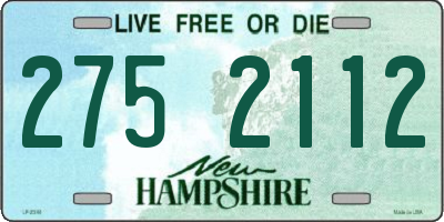 NH license plate 2752112