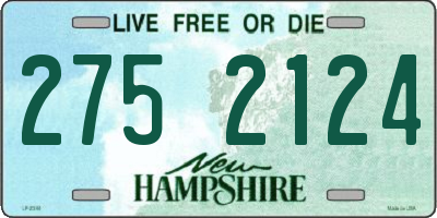 NH license plate 2752124