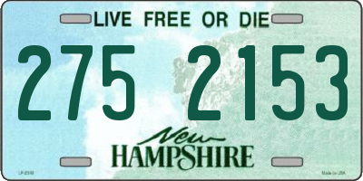 NH license plate 2752153