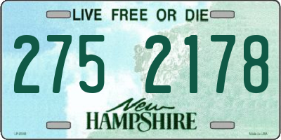 NH license plate 2752178