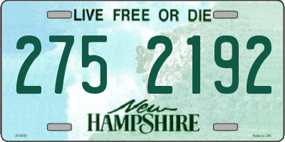 NH license plate 2752192