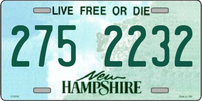 NH license plate 2752232
