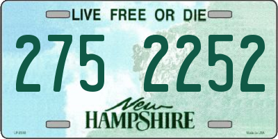 NH license plate 2752252