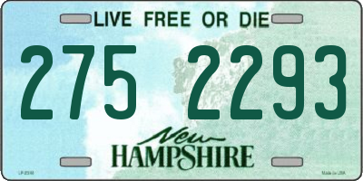NH license plate 2752293