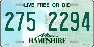 NH license plate 2752294