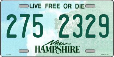 NH license plate 2752329